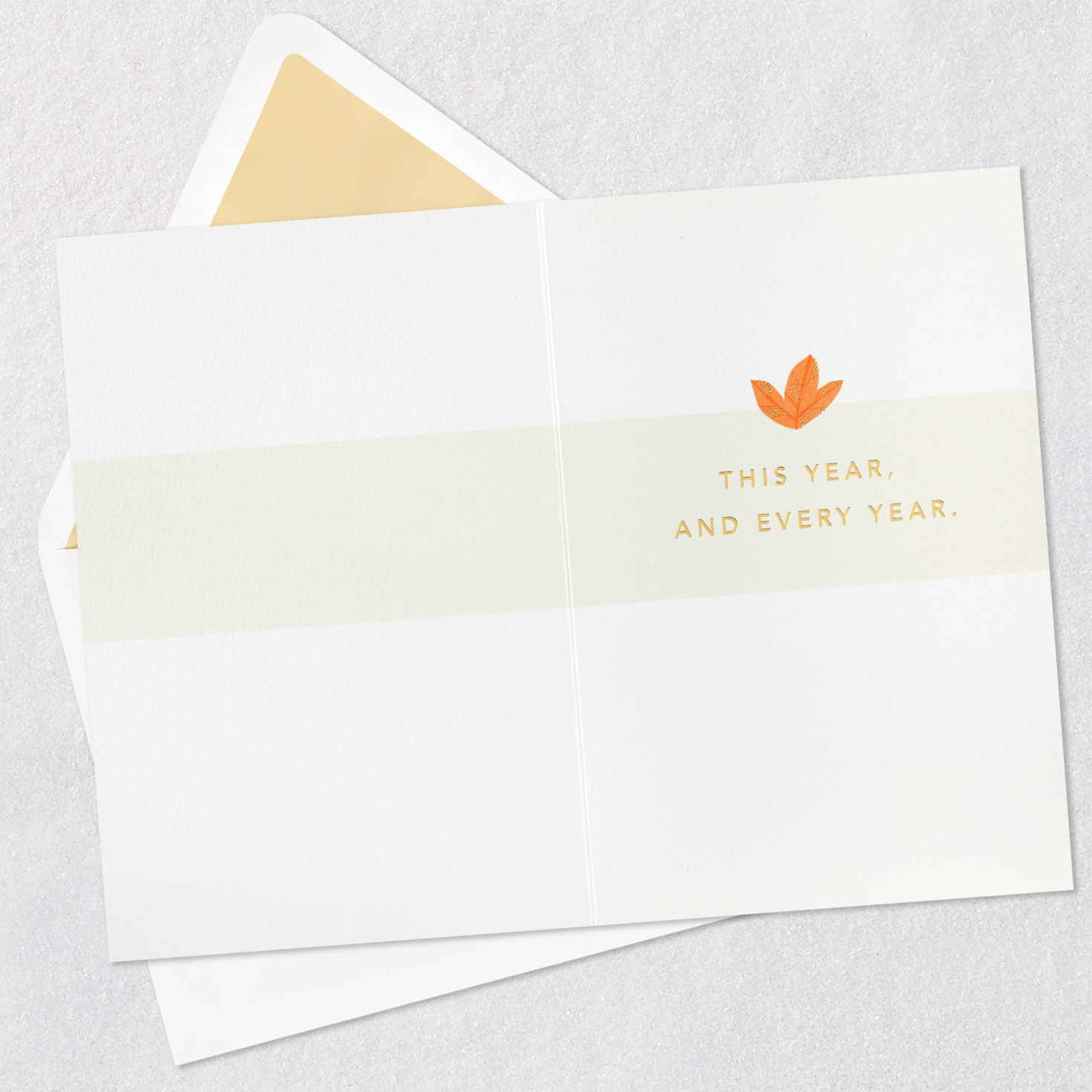 Orange and Maroon Floral Thank You Card Open card with envelope image number 3