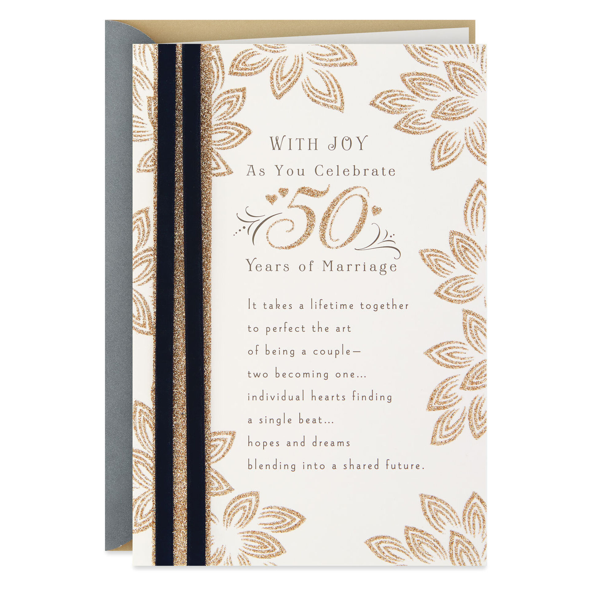 With Joy for You Religious 50th Anniversary Card Greeting Cards