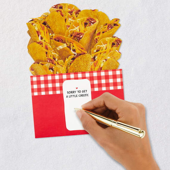 Love You More Than Tacos Funny 3D Pop-Up Love Card, , large image number 6