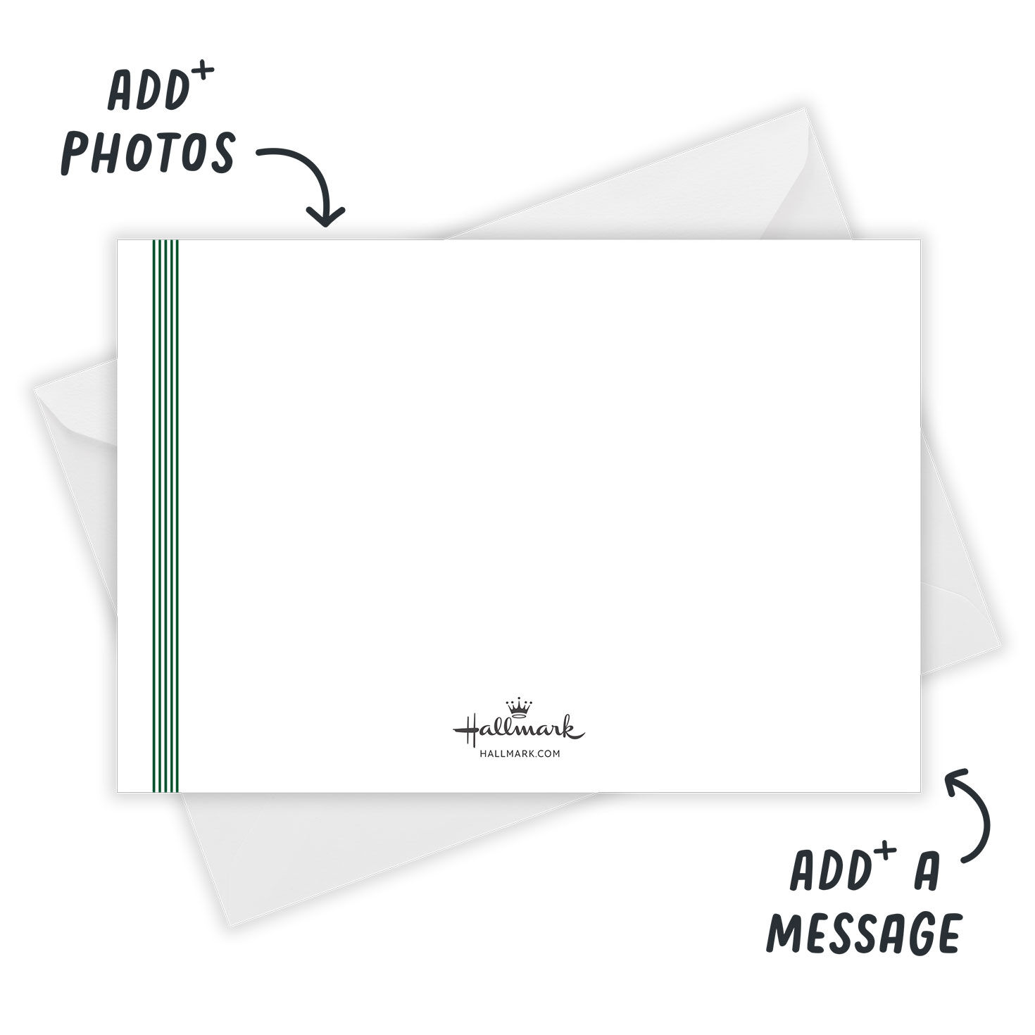 Gold and Green Personalized Grad Party Invitation Card back indicating personalization image number 3