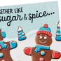 Gingerbread Couple Funny Romantic Christmas Card Card Front Detail image number 4
