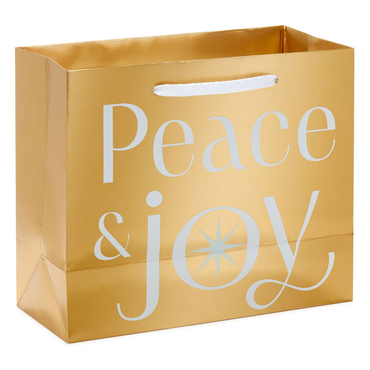 Peace and Joy Small Holiday Gift Bag Back image number 6
