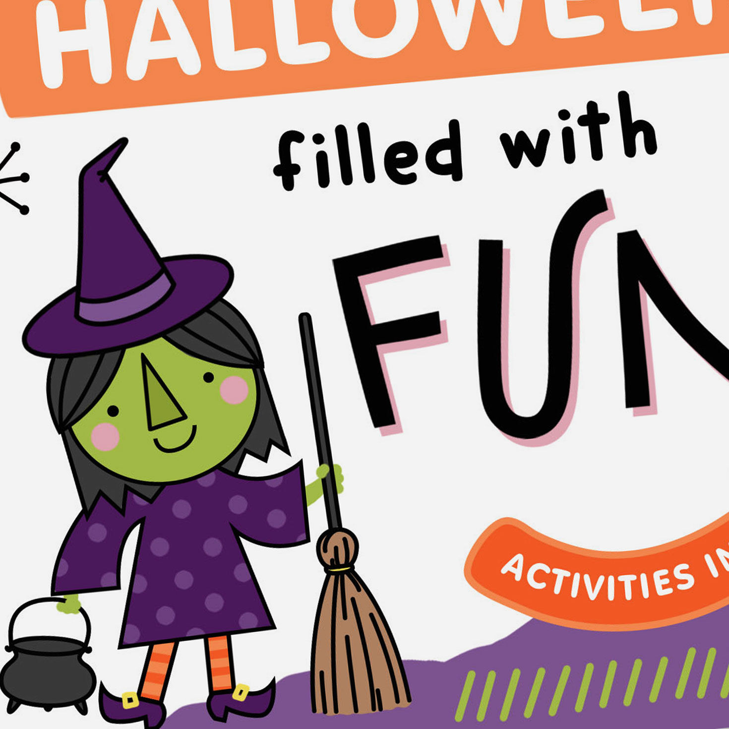 Witch Cartoon Coloring Halloween Card for Granddaughter Card Front Detail image number 5