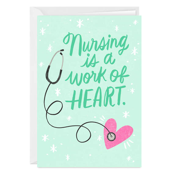 Work of Heart Folded Thank-You Photo Card for Nurse, , large image number 1