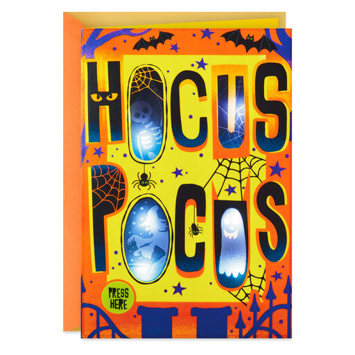 Hocus Pocus Musical Halloween Card With Light, 