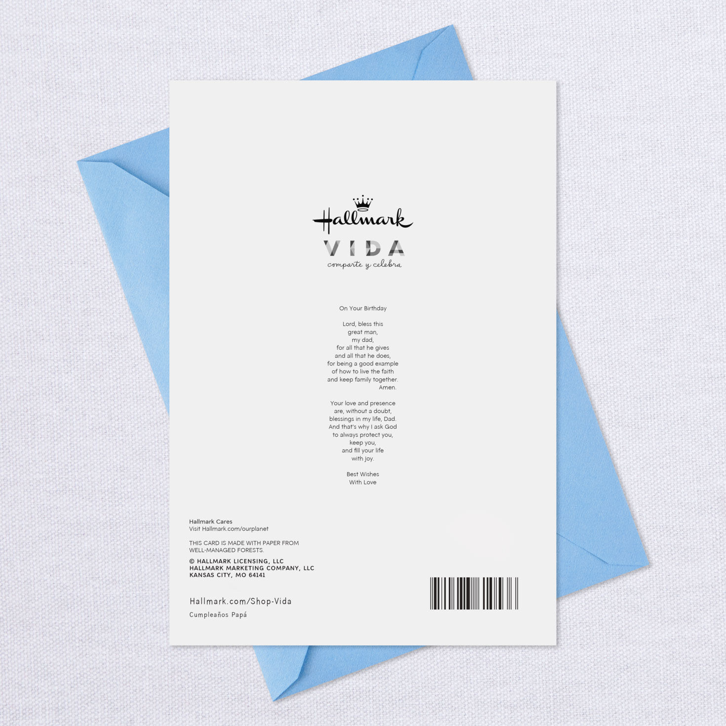 Lord Bless You Spanish-Language Birthday Card for Dad, , large image number 7