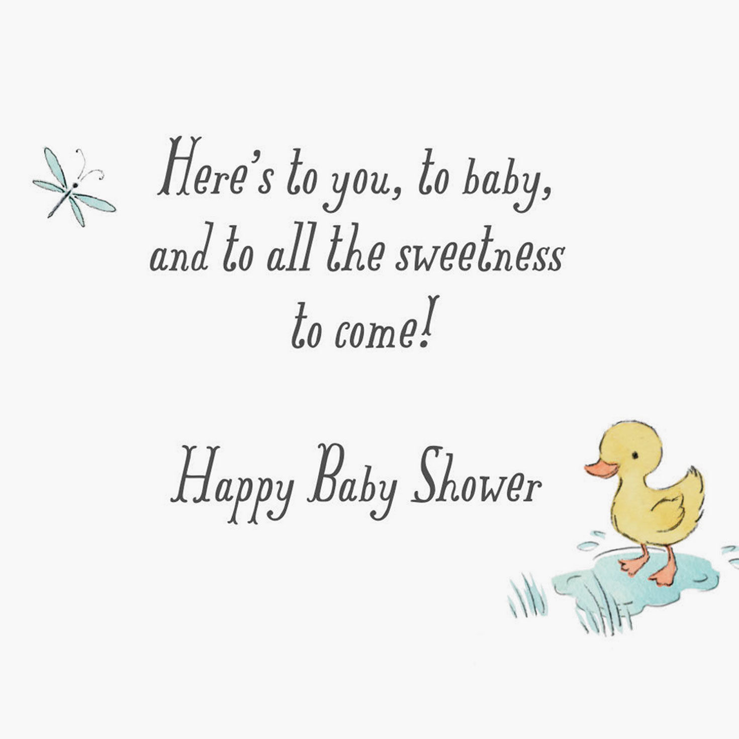 Bunny and Duckling Baby Shower Card Sentiment image number 2