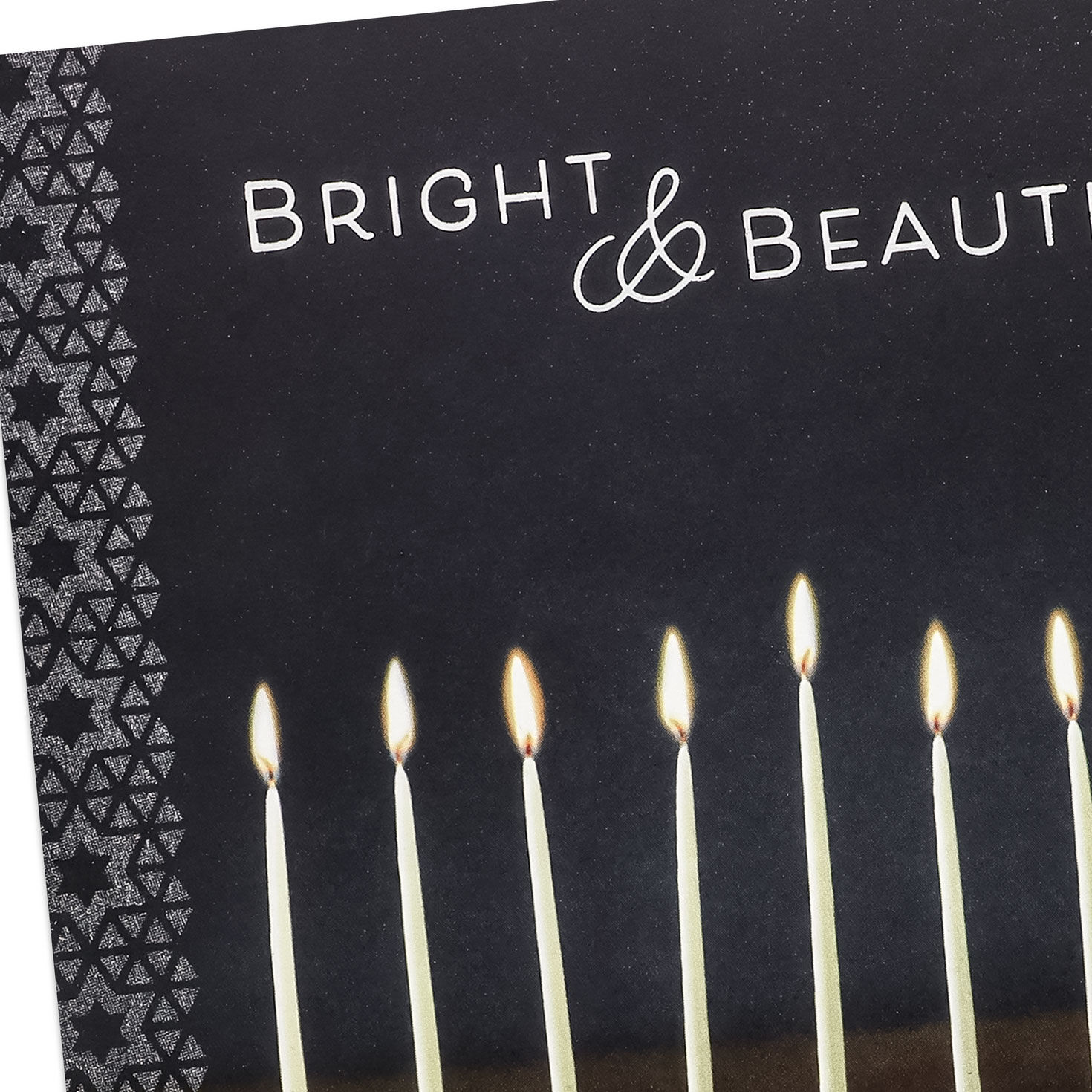 Menorah and Candles Hanukkah Card Card Front Detail image number 4
