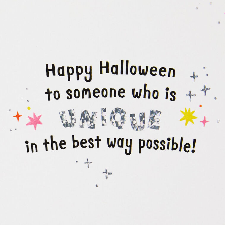 Pink, Orange and Black Unicorn Halloween Card Sentiment image number 2