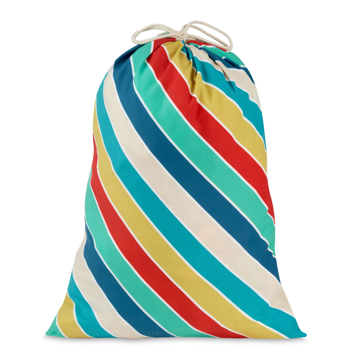 28" Bold Diagonal Stripes Birthday Canvas Gift Sack With Gift Tag, , large image number 6