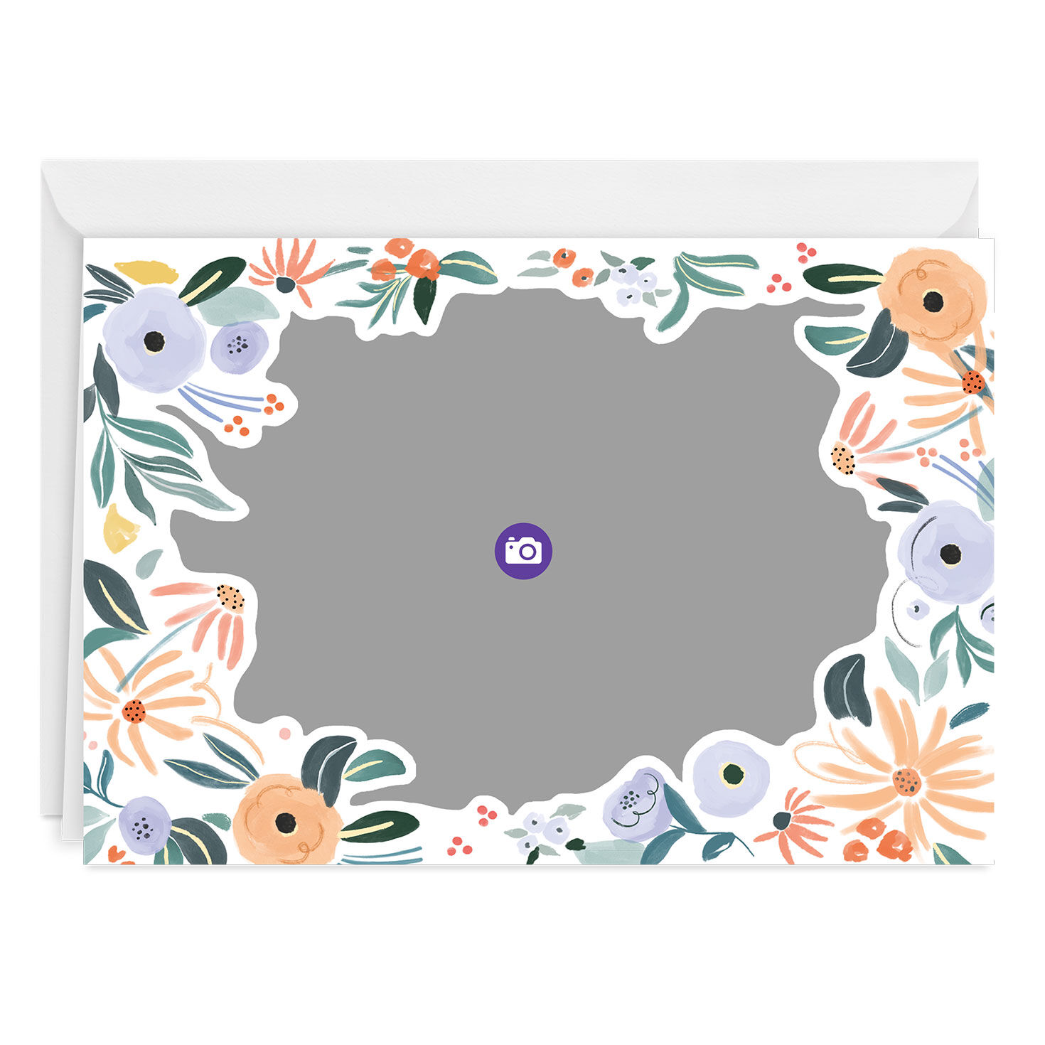 Flower Border Personalized Mother's Day Card Card Front indicating personalization image number 3