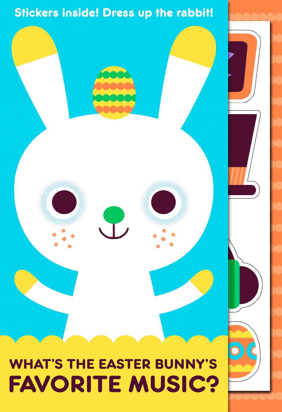 Hip Hop Bunny Joke Kid's Easter Card With Stickers