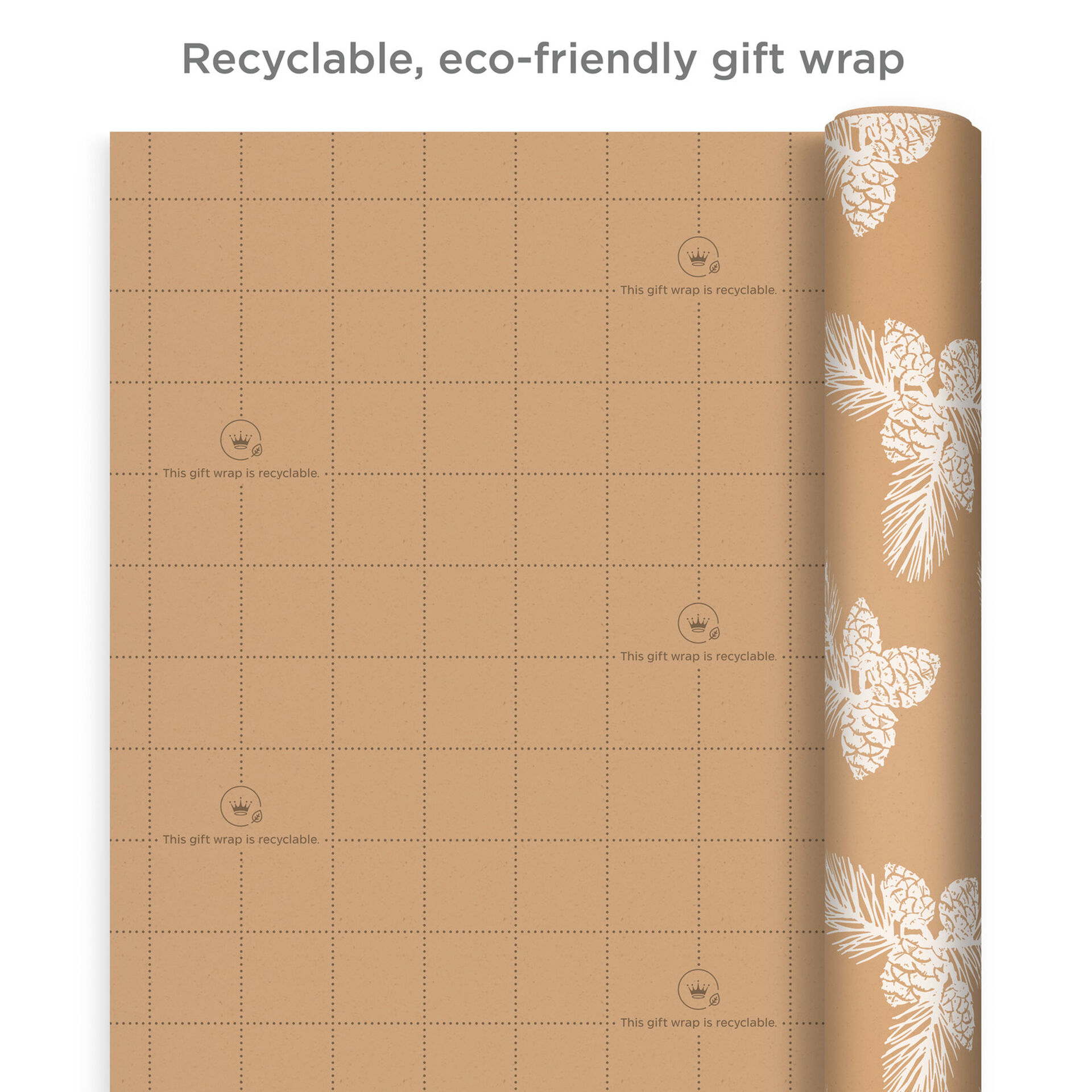 Elegant Evergreens 2Pack Holiday Wrapping Paper, 150 sq. ft