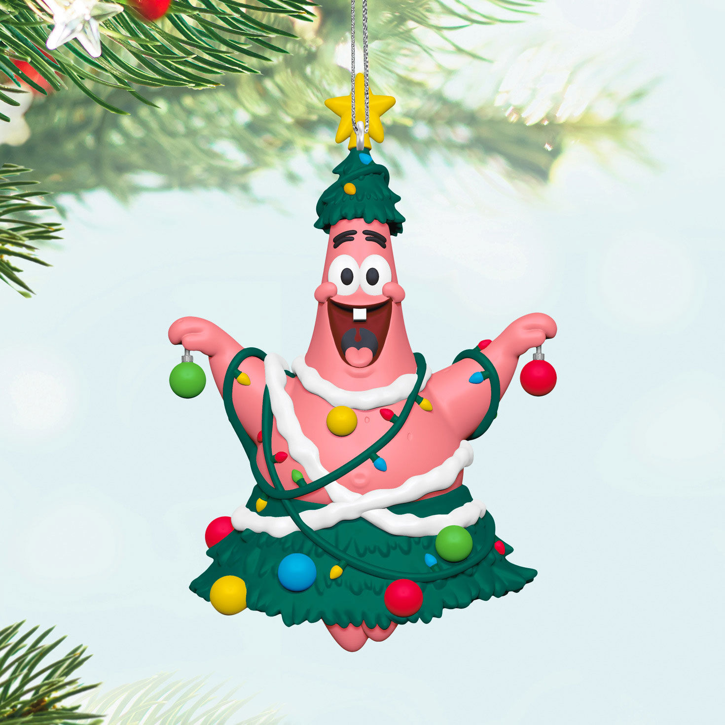 SpongeBob Patrick as Tree Keepsake Ornament Hanging on tree image number 2