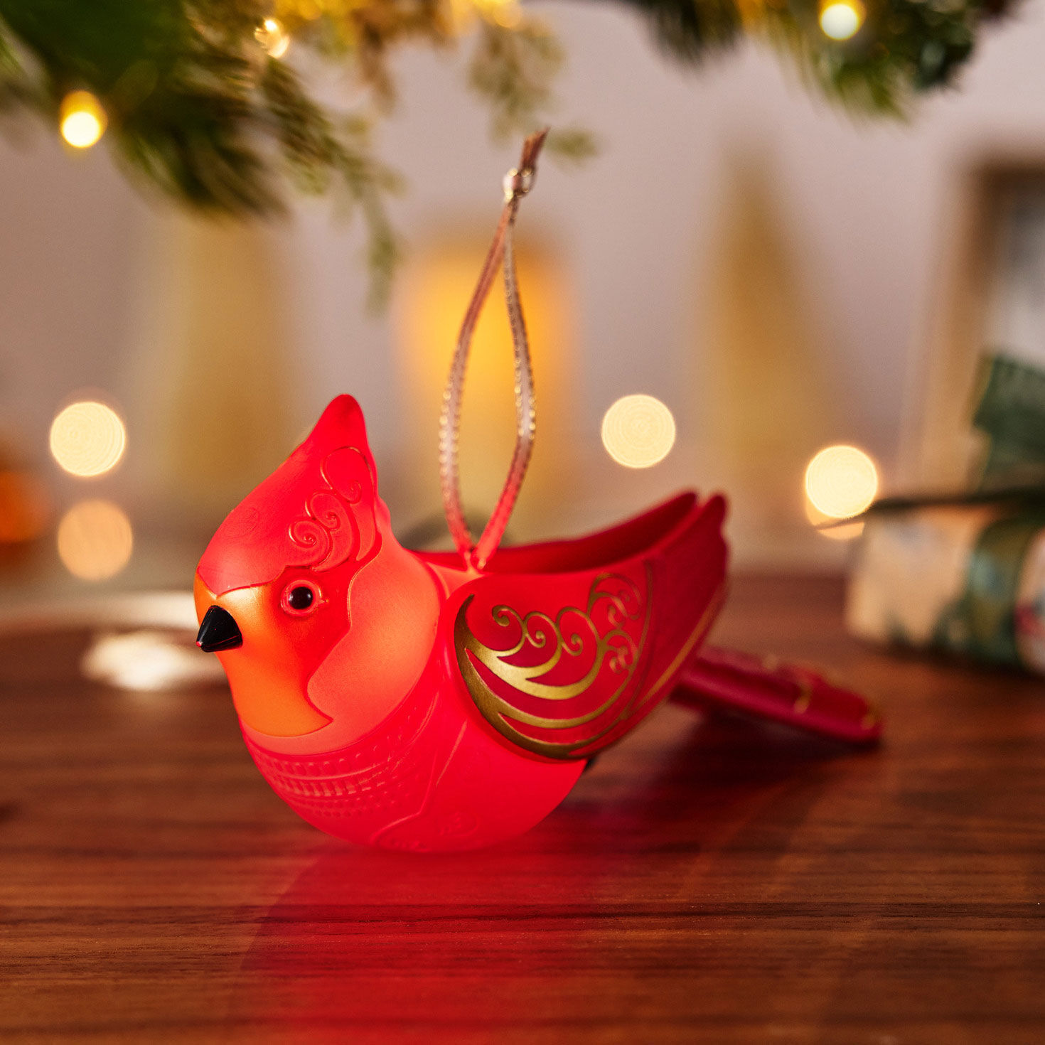 Red Gold Cardinal Keepsake Ornament  image number 3