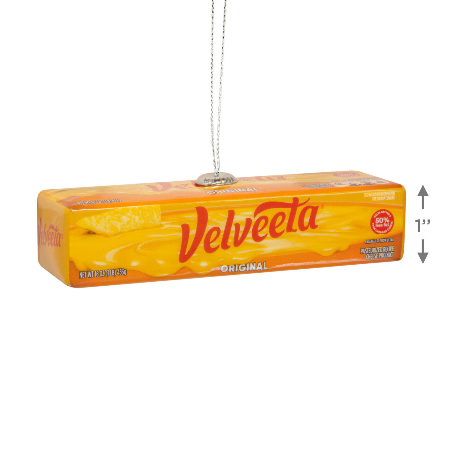 Velveeta Cheese Christmas Ornament measurement image number 3