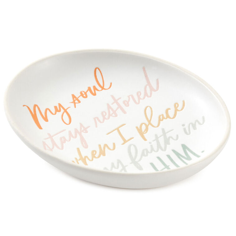 My Soul Stays Restored Trinket Dish