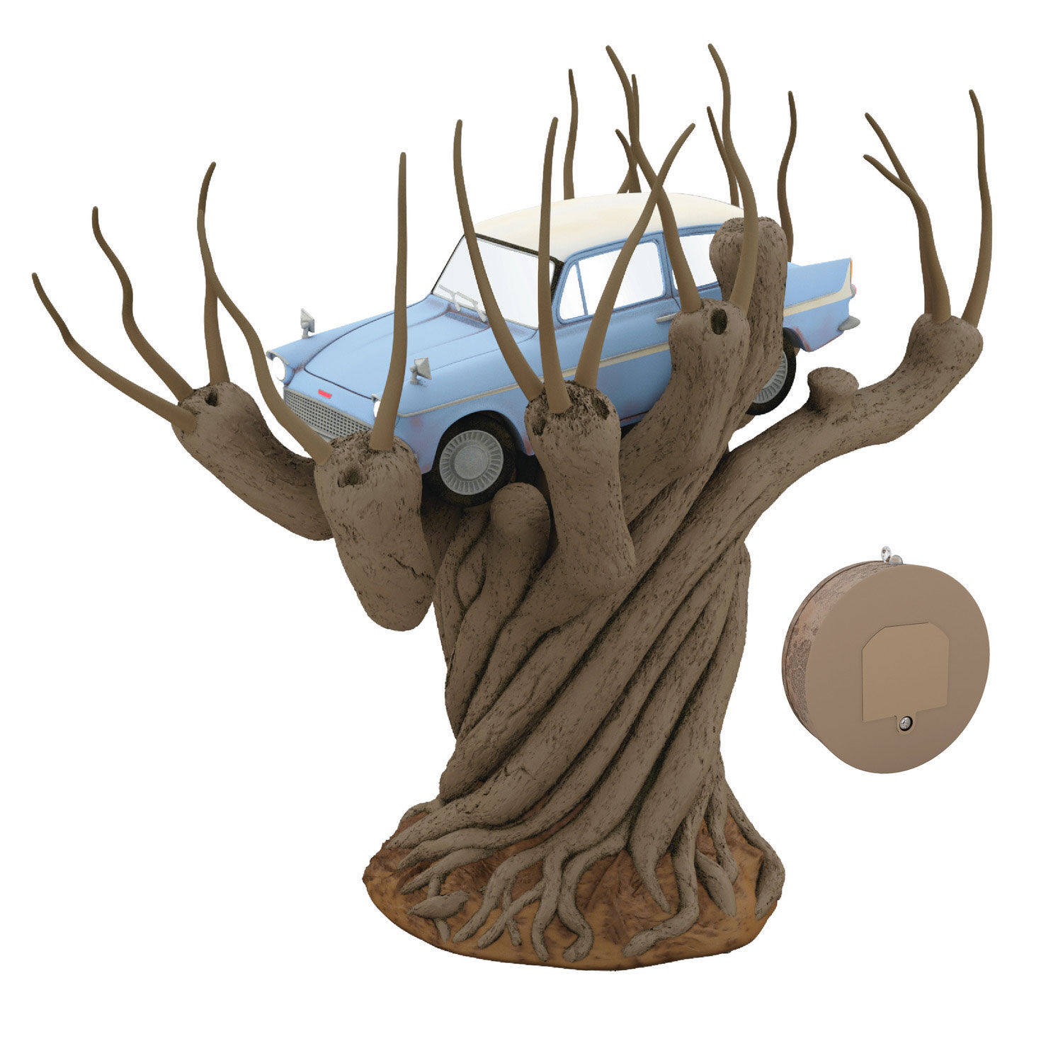 Harry Potter and the Chamber of Secrets™ Collection Flying Ford Anglia in the Whomping Willow™ Tree Topper With Light and Sound for only USD 158.99 | Hallmark