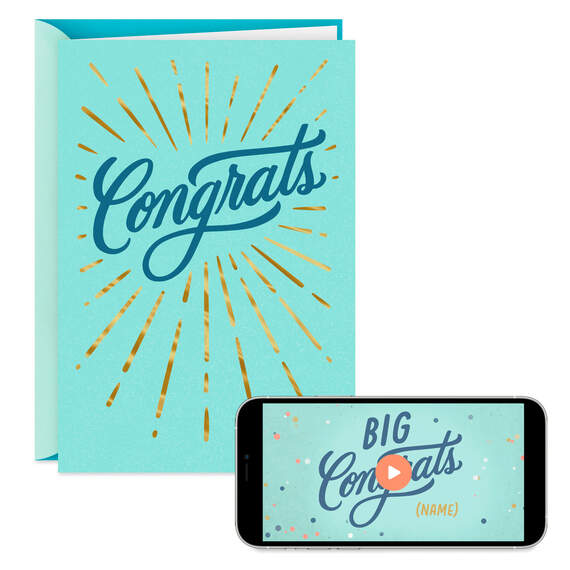 You Deserve This Moment Video Greeting Congratulations Card, , large image number 1