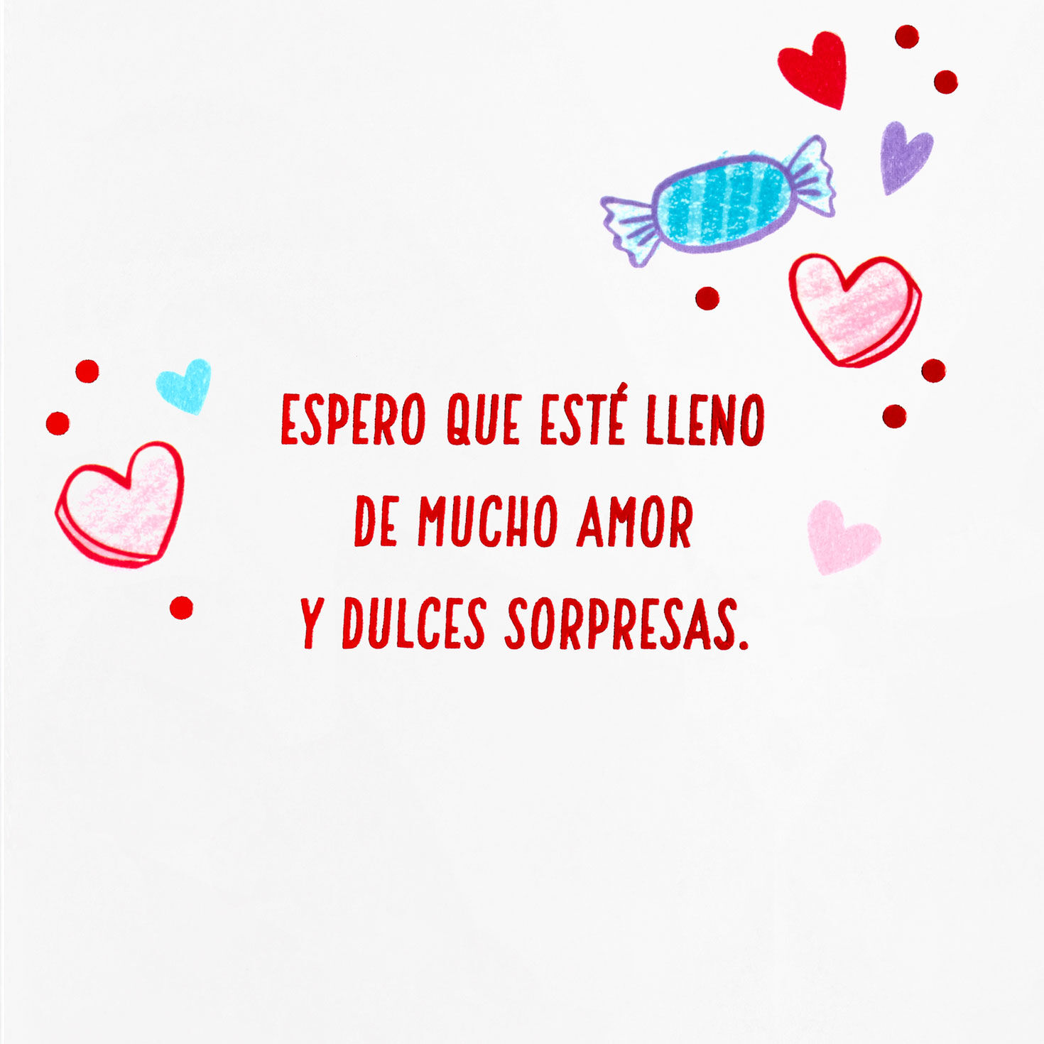Colorful Lettering Kids Valentine's Day Card in Spanish  image number 2