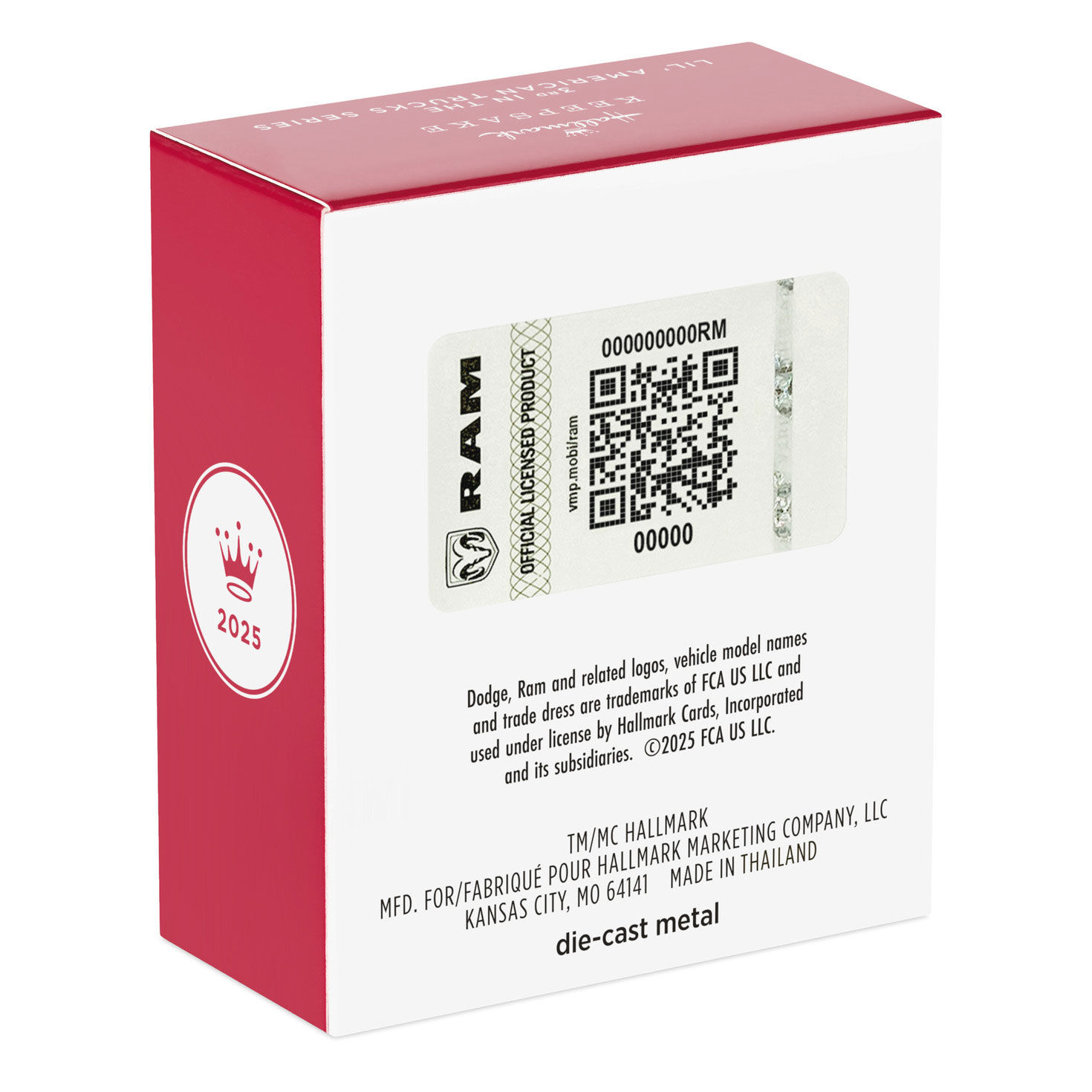 Red Dodge Truck Keepsake Ornament package back image number 8