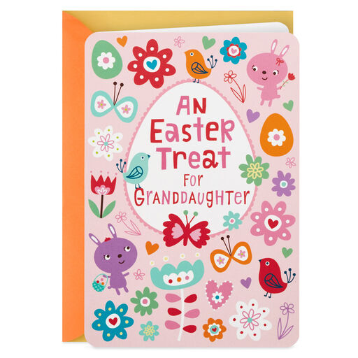 Sweet Treat for Granddaughter Easter Card With Body Stickers, 