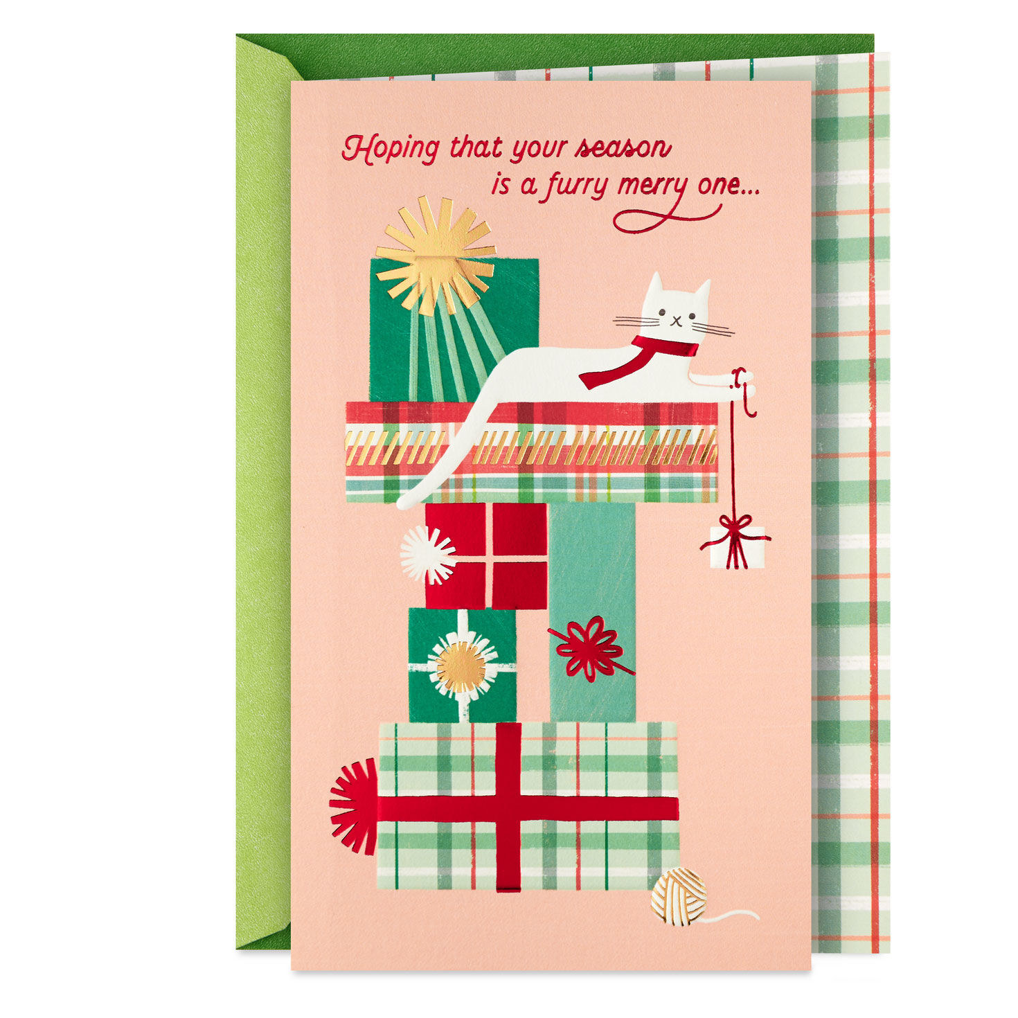 Furry Wishes Christmas Card From Cat for only USD 3.99 | Hallmark