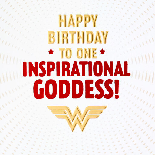 Wonder Woman™ Inspirational Goddess Birthday Card for Her, 