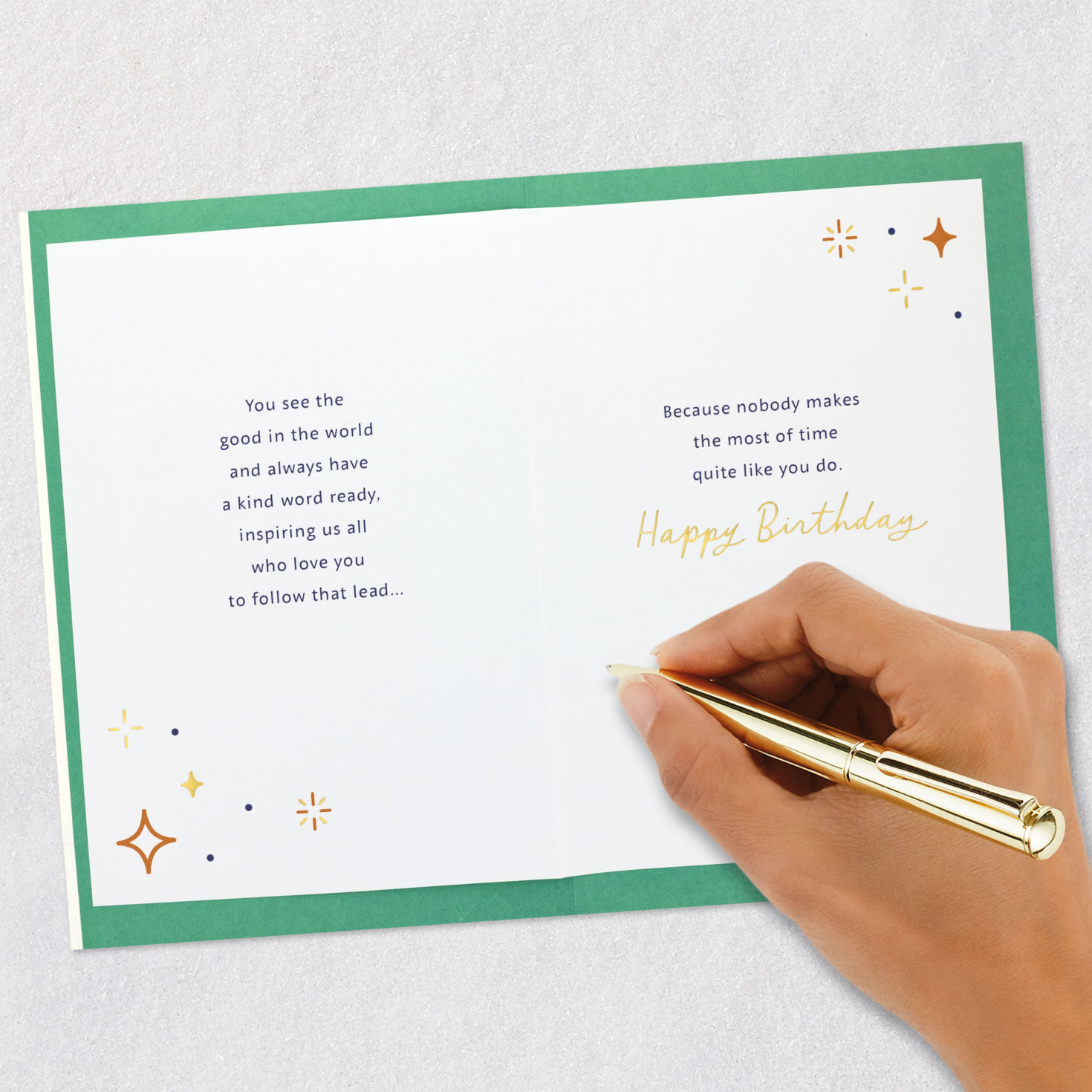 Mosaic Cake Grandpa Birthday Card Signing card image number 7