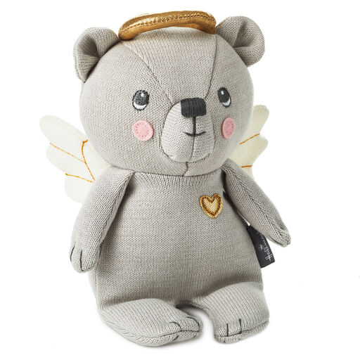 Guardian Angel Bear Knit Stuffed Animal, 7.5", 