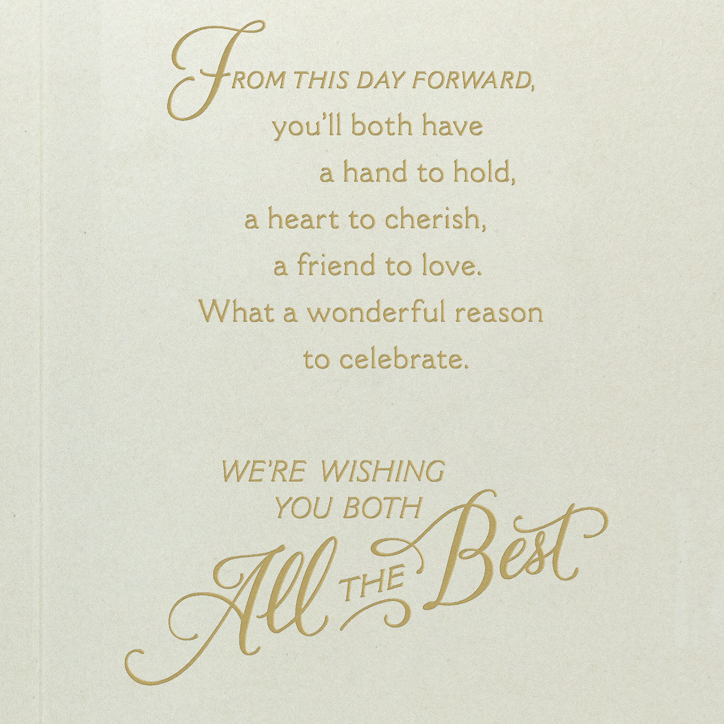 Silver and Gold Heart Wedding Card from Us  image number 2