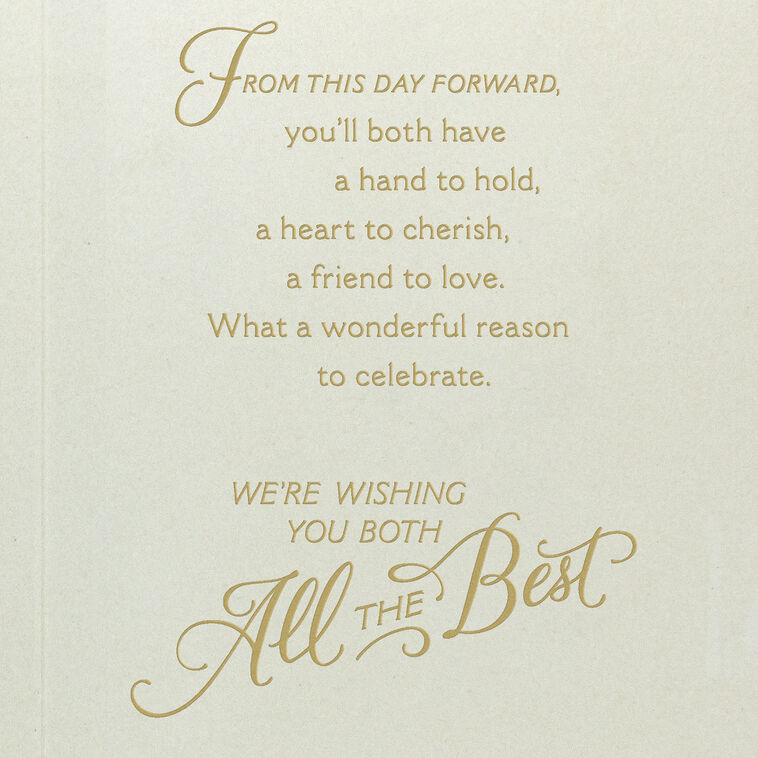 Silver and Gold Heart Wedding Card from Us  image number 2