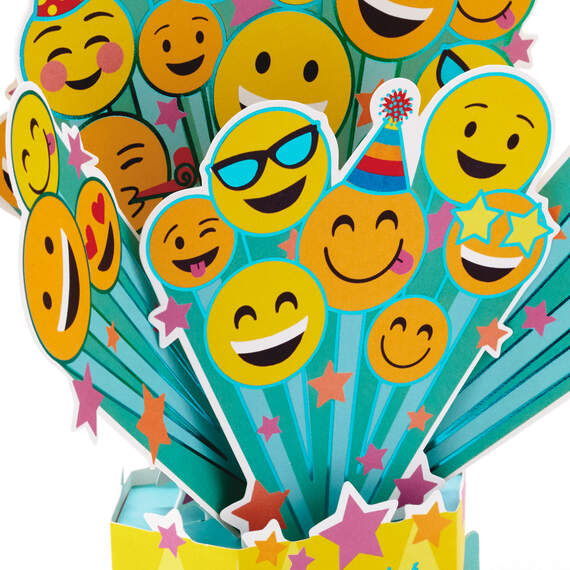 Smiley Face Emojis Happy Wish 3D Pop-Up Card, , large image number 4