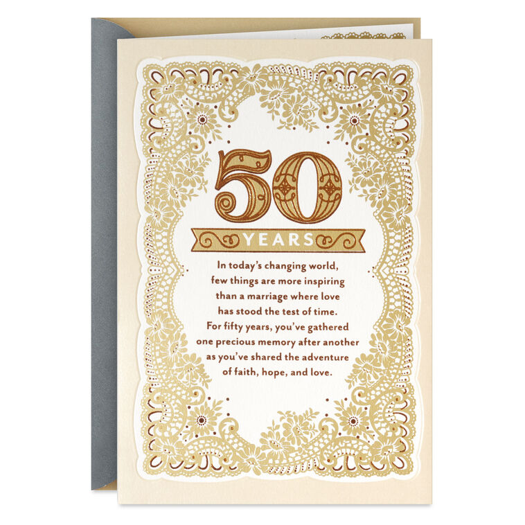 God's Gift of Enduring Love Religious 50th Anniversary Card for Couple