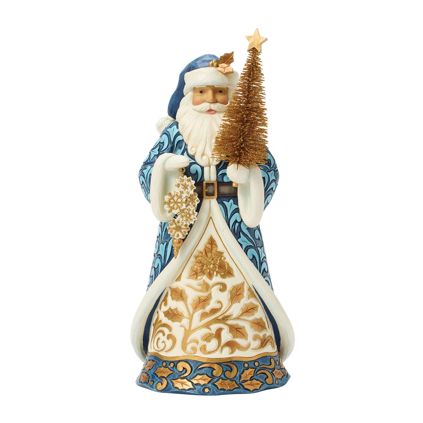 Jim Shore Heartwood Creek Holiday Elegance Santa Figurine, 10"