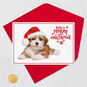 Warm Smiles Puppy Dog in Santa Hat Christmas Card, , large image number 5