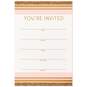 Pink and Gold Stripes Party Invitation, Box of 12, , large image number 1
