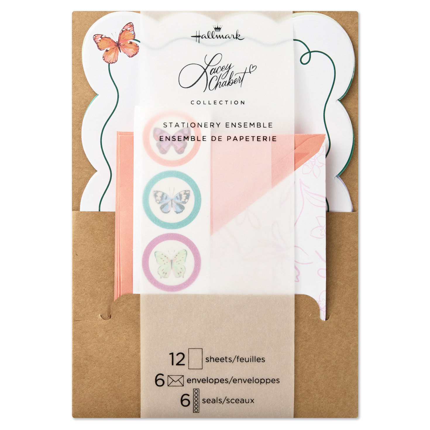 Patterned Arched Stationery Sheet Set With Seals package front image number 2