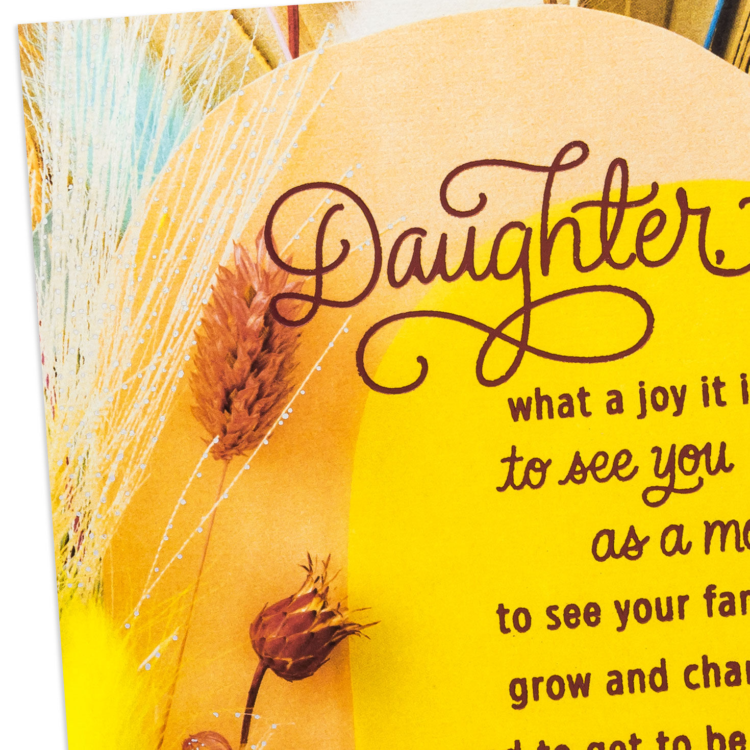 Dried Flowers Mother's Day Card from Both for Daughter Card Front Detail image number 4