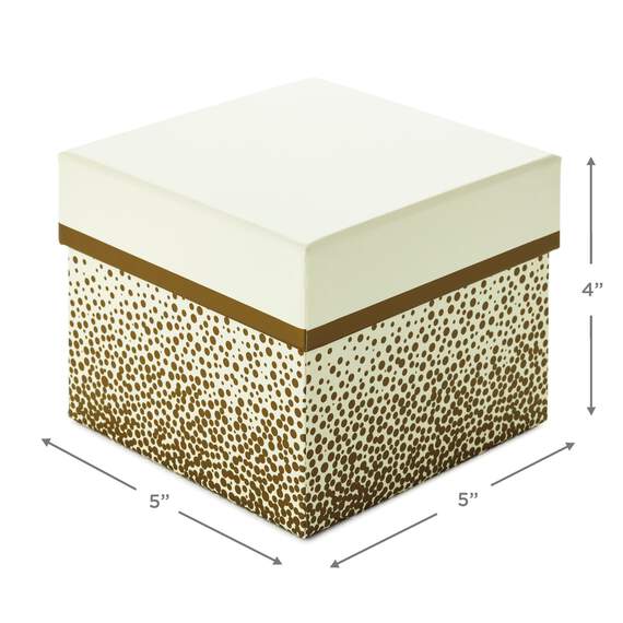 5" Square Champagne Bubbles on Ivory Gift Box, , large image number 3