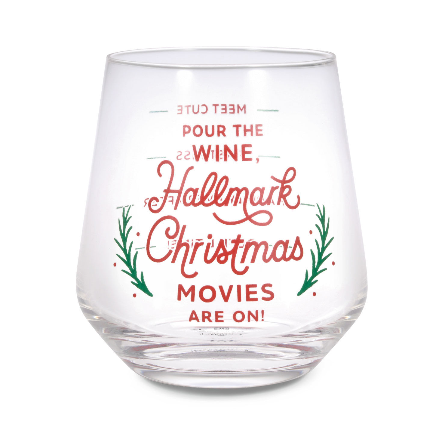 Hallmark Channel Movie Pours Stemless Wine Glass, 16.5 oz.