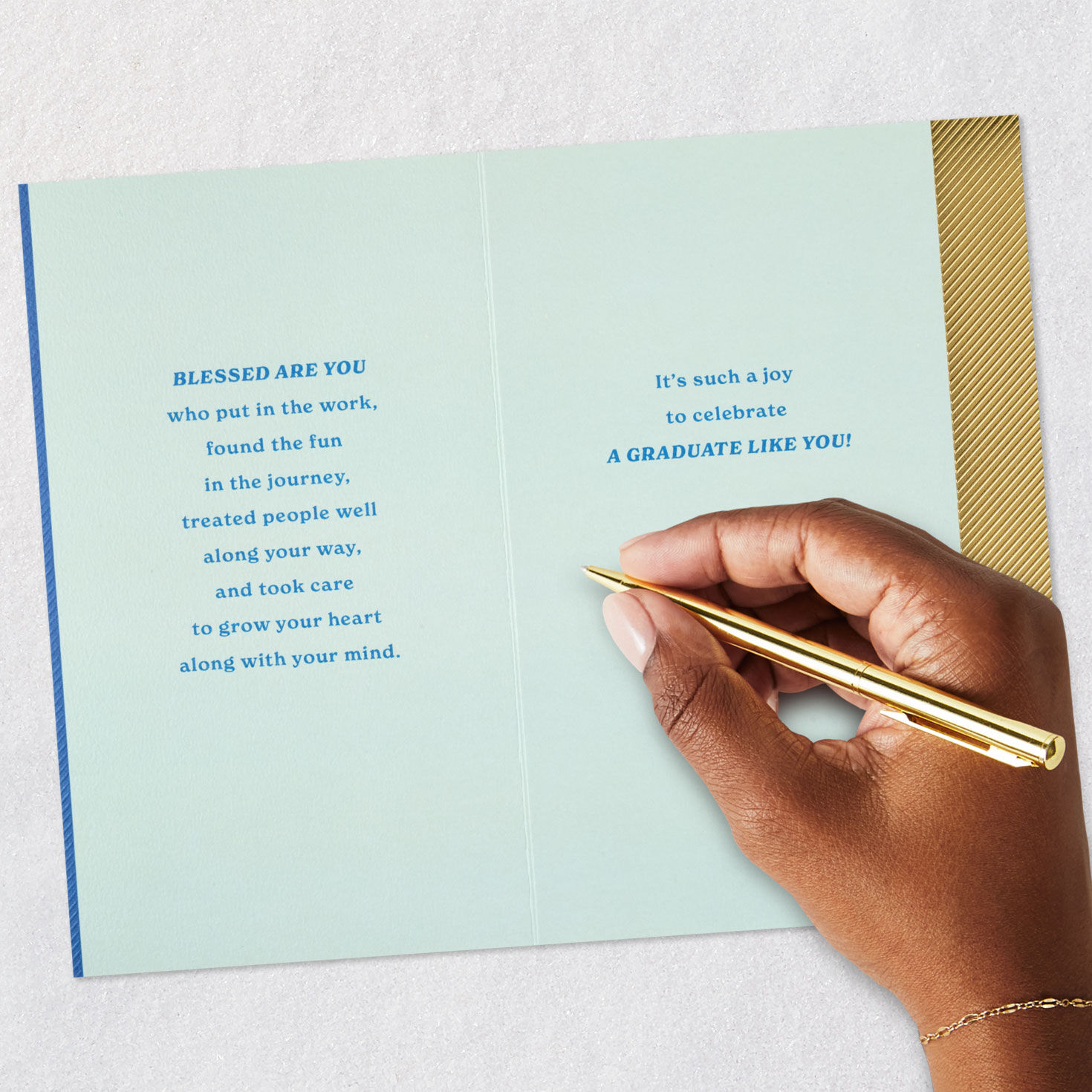 Mortarboard on Chair Graduation Card Signing card image number 7