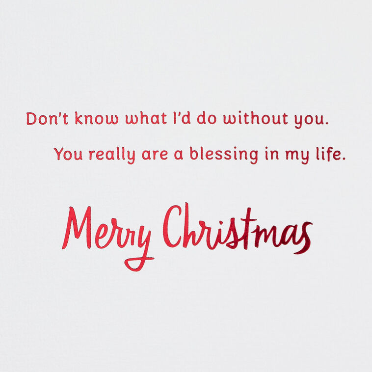 Watercolor Snowy Landscape with Bunnies Christmas Card Sentiment image number 3