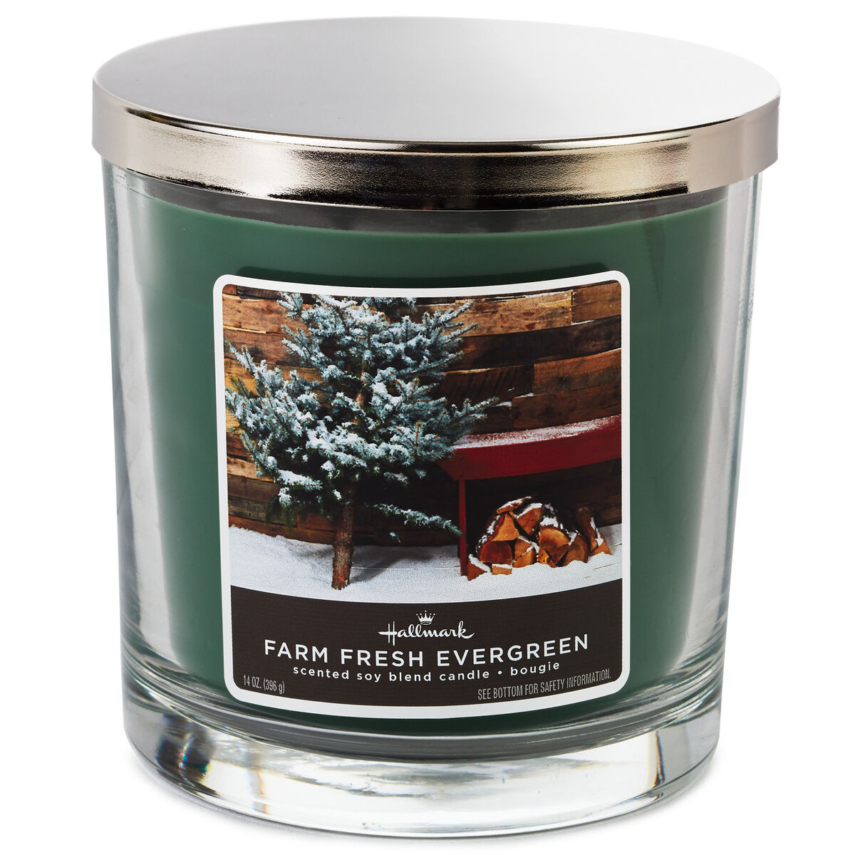 Farm Fresh Evergreen 3Wick Jar Candle, 14 oz. Candles Hallmark
