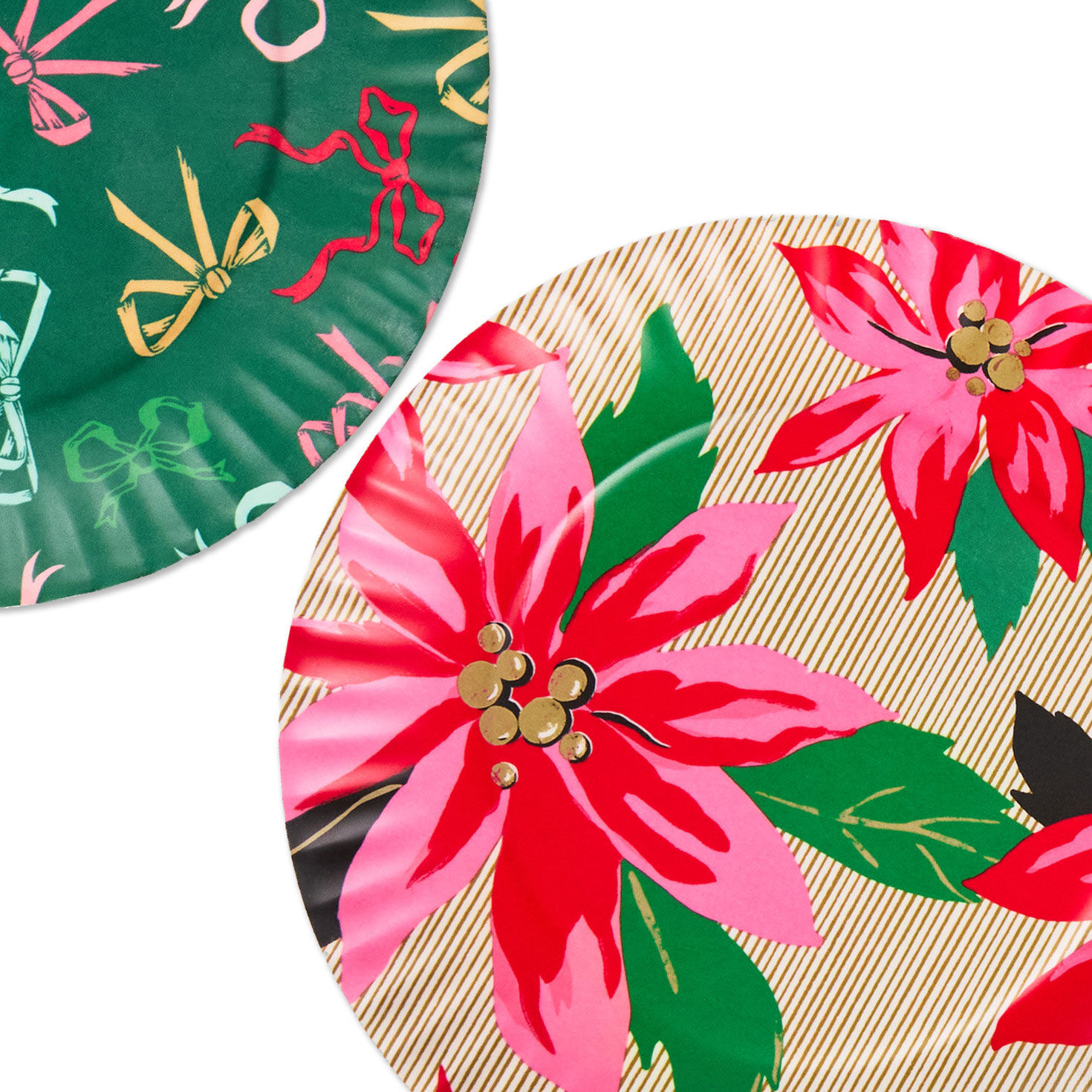 Lacey Chabert Collection Bow and Poinsettia Appetizer Plates, Set of 4 for only USD 25.99 | Hallmark