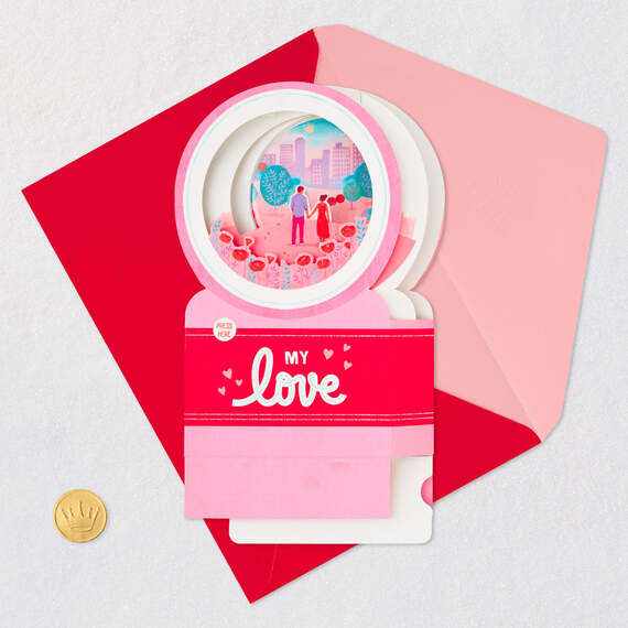 My Love Snow Globe Musical 3D Pop-Up Valentine's Day Card With Motion, , large image number 5