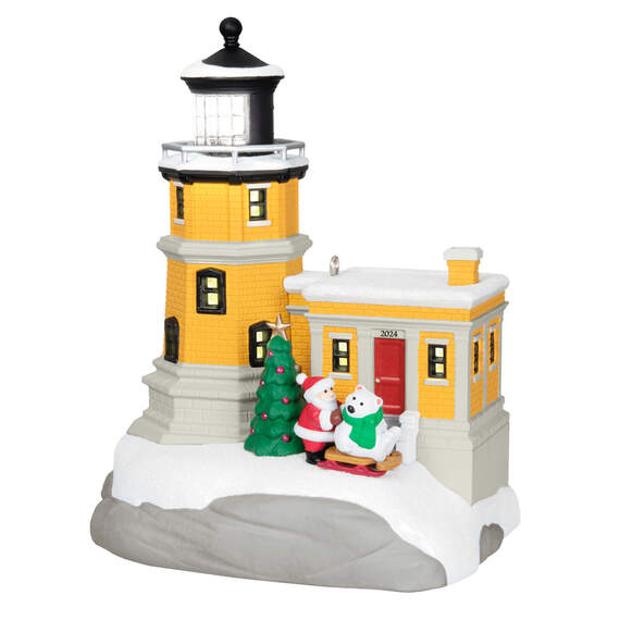Holiday Lighthouse 2024 Ornament With Light
