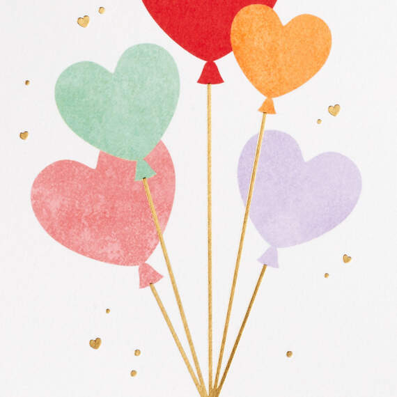Happy Heart Day Balloons Valentine's Day Card, , large image number 4