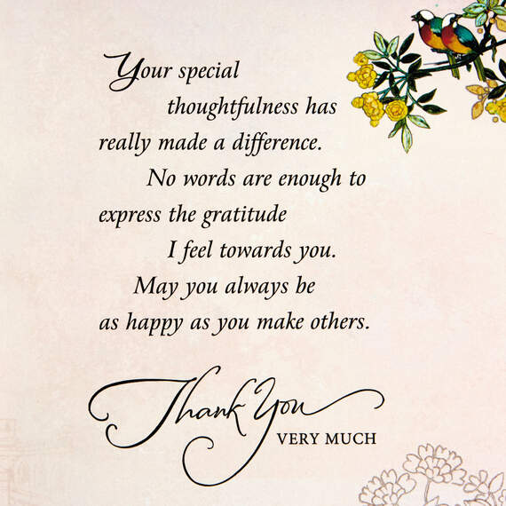 Your Special Thoughtfulness Thank You Card, , large image number 2
