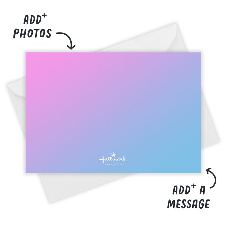 Pink and Blue Ombré Baby Shower Invitation, , large image number 3